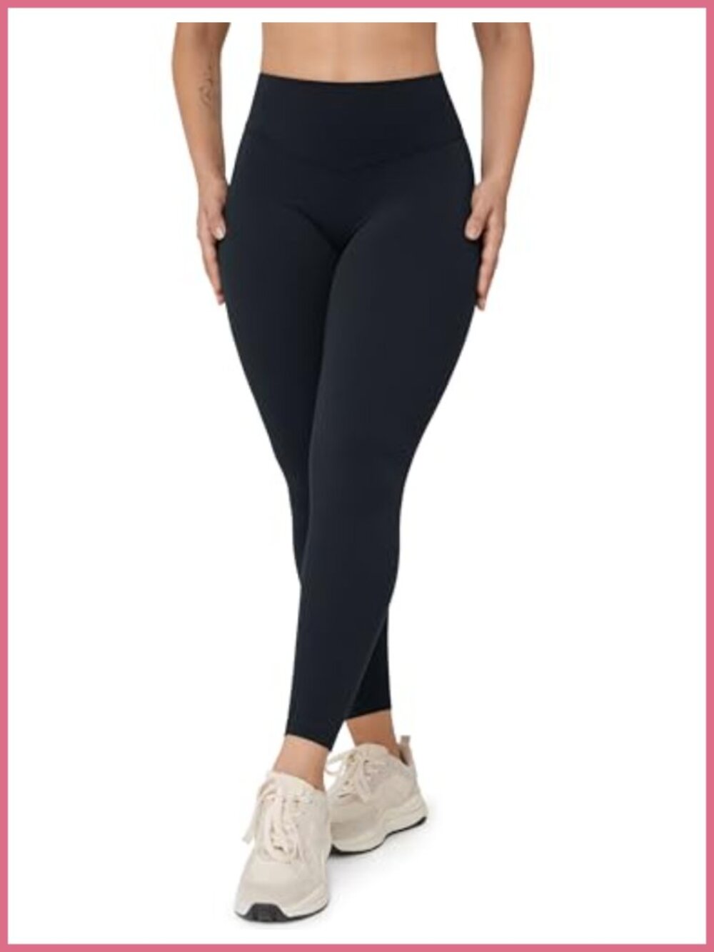 High Waisted No Front Seam Leggings 25" Buttery Soft Compression Workout